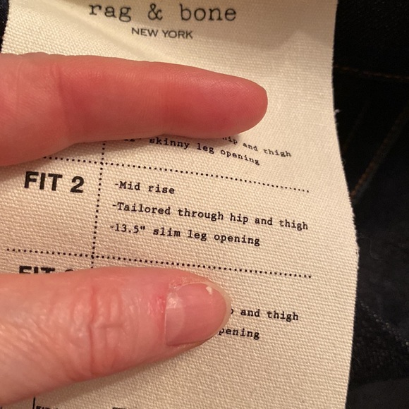 NWT rag & bone Fit 2 Slim Fit In Porter. Retail $195. Size 38 x32. - Picture 7 of 7